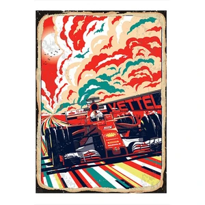 Vettel F1 Model Ahşap Tablo