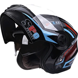 Strade Store Modüler Motosiklet Kask Sun Visor Açık Yüz Çift Hava Havalandırmaları - Siyah (Yurt Dışıdan)