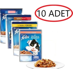 Felix Karışık Kedi Yaş Mama 10'lu 85 gr