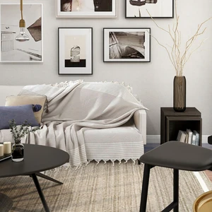 Kubal Home Bej Kolları Örtmeyen Kanepe Örtüsü