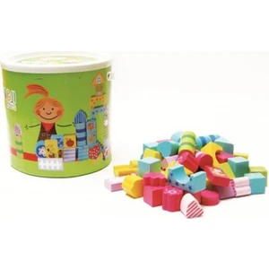 Ahşap Desenli Bloklar 60 Parça (Kovalı)