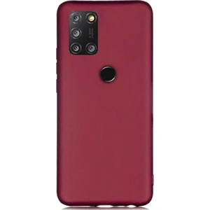 Alcatel 3x 2020 Kılıf Premier Mat Silikon Esnek Koruma Mürdüm
