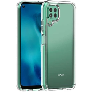Huawei P40 Lite Kılıf Coss Şeffaf Sert Kapak+Nano Glass Şeffaf