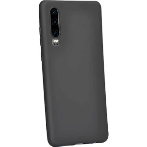 Huawei P30 Kılıf Premier Silikon Esnek Koruma+Nano Glass Siyah