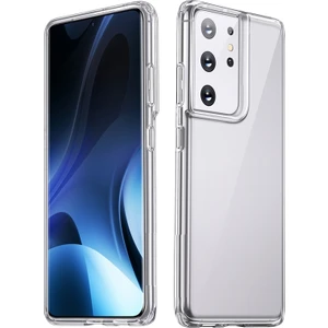 Samsung Galaxy S21 Ultra 5g Kılıf Coss Şeffaf Sert Kapak Renksiz