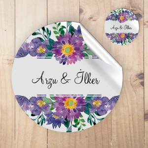 Otuz9  Yuvarlak Sticker Söz - Nişan - Düğün - Kına - Özel Kesimli Etiket