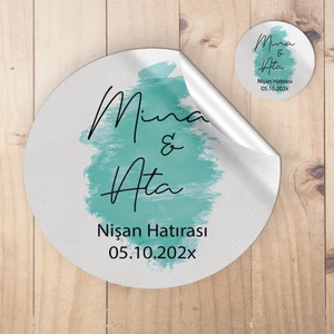 Otuz9  Yuvarlak Sticker Söz - Nişan - Düğün - Kına - Özel Kesimli Etiket