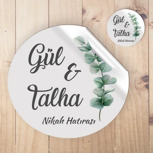 Otuz9  Yuvarlak Sticker Söz - Nişan - Düğün - Kına - Özel Kesimli Etiket