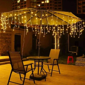 3x1 Metre Perde LED Animasyonlu 12 Saçaklı Kablolu Fişli Eklenebilir 8 Fonksiyonlu