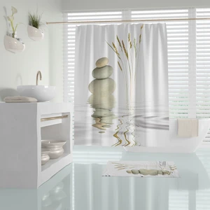 Tropik Stone And Reed Banyo Duş Perdesi Tek Kanat 1X120X200