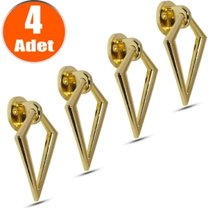 BADEM10 Bafra Sarkaç Dolap Çekmece Kulpu Kulbu Metal Gold Halka Kulp (4 Adet)