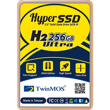 TwinMos Tm256Gh2U 256GB SATA3 SSD 580MB Okuma 550MB Yazma Fiyatı