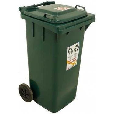 Sağlam Plastik Çöp ve Atık Konteyneri 120 Lt Tekerlekli