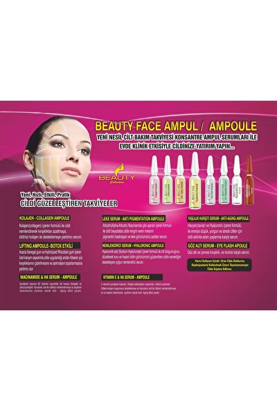 Beauty Face 3in1 Kırışıklık Karşıtı Ultra Nem Tutucu Kolajen Hyalüronik Asit C Vitamini Bakım Kremi