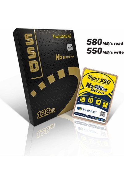 TwinMOS 128GB 2.5" SATA3 SSD 580-550Mb/s (TM128GH2U)