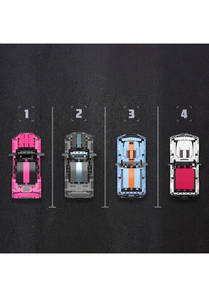 Youpin Yapı Taşı Supercar Oyuncak Araba Gri 500 Adet
