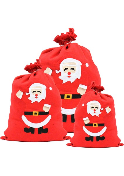 3'lü Noel Baba Şeker Çantaları Noel Süslemeleri (Yurt Dışından)