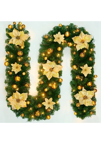 2.7 m LED Işık Noel Rattan Çelengi (Yurt Dışından)