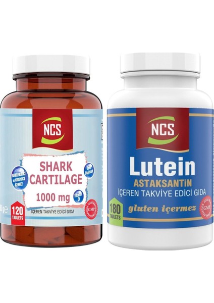 Lutein 180 Tablet & Ncs Shark Cartilage Vitamin D3 120 Tablet