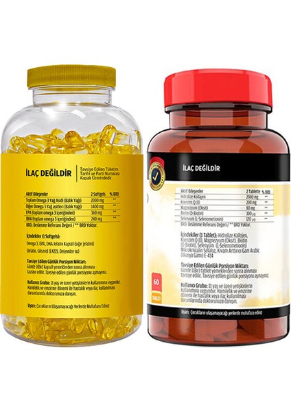 Omega 3-6-9 90 Softgel & Flx Vitamin D 60 Tablet fiyatları