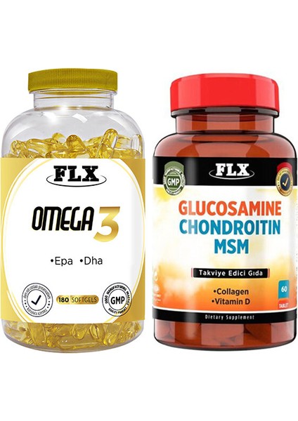 Omega 3 180 Softgel & Flx Vitamin D 60 Tablet