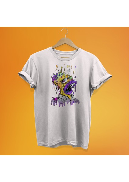 Homer Simpson Baskılı %100 Pamuk Oversize T-Shirt Büyük Beden Tişört fiyatları