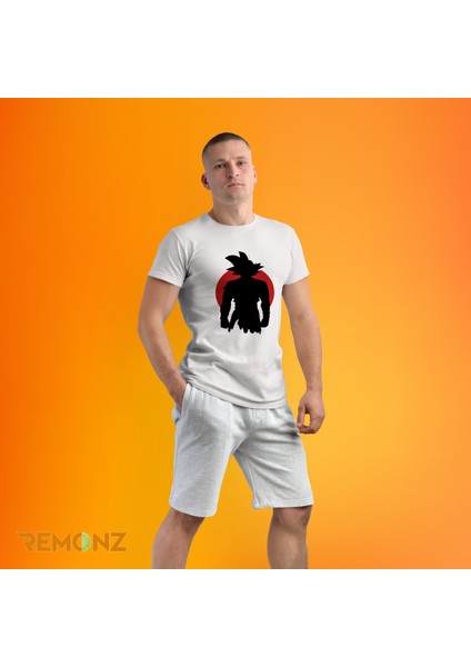 Dragon Ball Goku Baskılı %100 Pamuk Oversize T-Shirt Büyük Beden Tişört