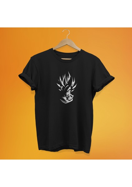 Goku Baskılı %100 Pamuk Oversize T-Shirt Büyük Beden Tişört