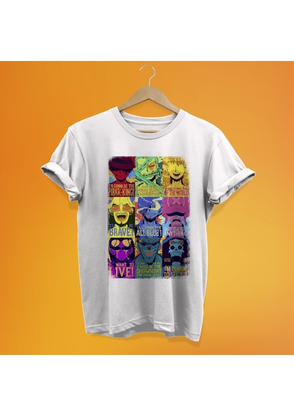 One Piece Baskılı %100 Pamuk Oversize T-Shirt Büyük Beden Tişört