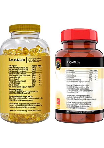 Omega 3-6-9 Balık Yağı 180 Softgel & Flx Kollajen 60 Tablet fiyatları