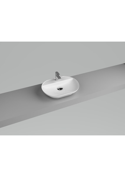 Mite Tezgah Üstü Batarya Delikli Lavabo 42X55 cm