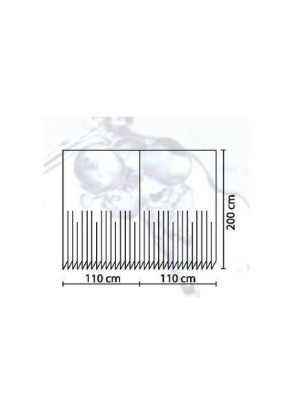 Banyo Perdesi 4910 Mavi Çift Kanat 2x110x200cm Duşakabin Perdesi Halka Hediyeli fırsatları