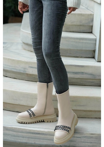 Bej Zincirli Kadın Bot fiyatları