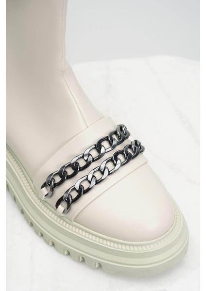 Bej Zincirli Kadın Bot indirimleri