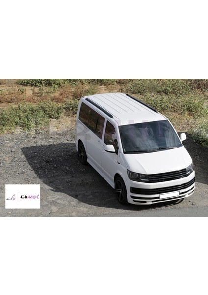 Ford Tourneo Custom Long (Uzun şasi) 2013-2023 Tavan Çıtası Flush Siyah