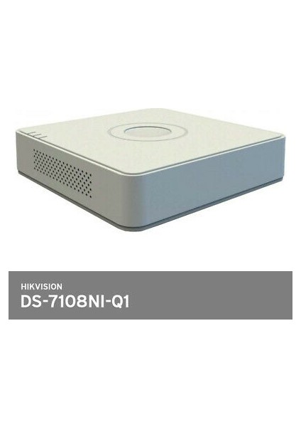 Hıkvısıon DS-7108NI-Q1 4mpix, H265+, 8kanal Video, 1 Hdd, UHD 1520P Kayıt, 60MBPS Bant Genişliği, Nvr