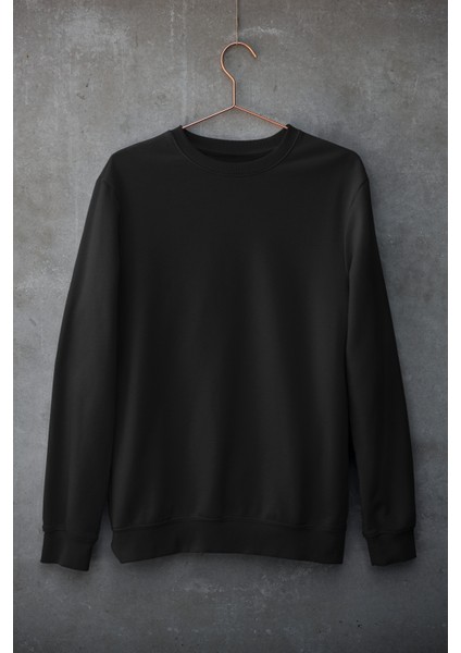 Siyah Oversize Bisiklet Yaka Sweatshirt fiyatları