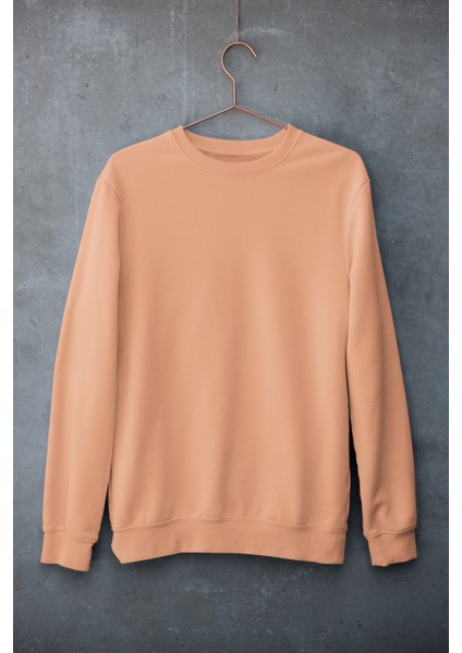 Pudra Pembe Oversize Bisiklet Yaka Sweatshirt