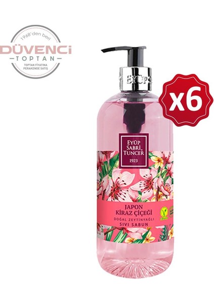 Doğal Zeytinyağlı Sıvı Sabun Japon Kiraz Çiçeği 500 ml x 6 fiyatları