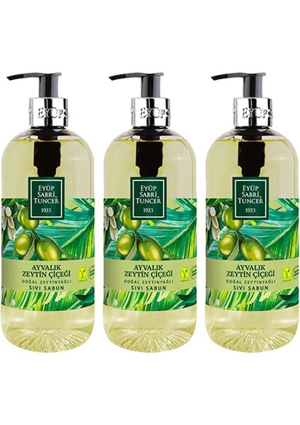 Doğal Zeytinyağlı Sıvı Sabun Ayvalık Zeytin Çiçeği 500 ml x3