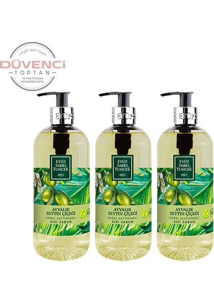Doğal Zeytinyağlı Sıvı Sabun Ayvalık Zeytin Çiçeği 500 ml x3 fiyatları