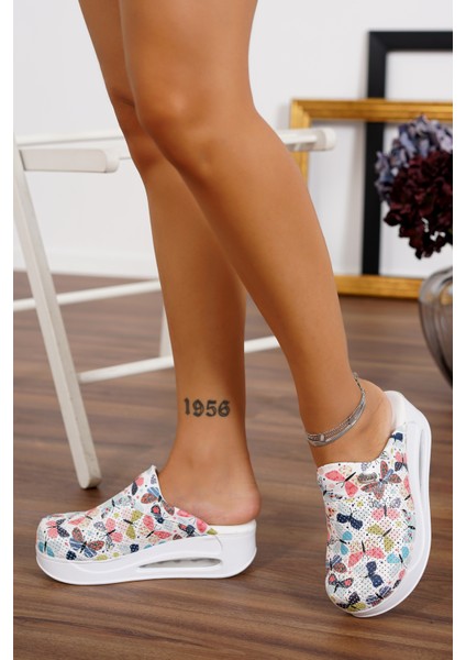 Blue Ortopedı Pastel Kelebek Airmax Sabo Terlik