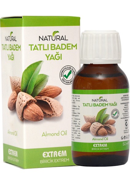 Natural Tatlı Badem Yağı 50 ml