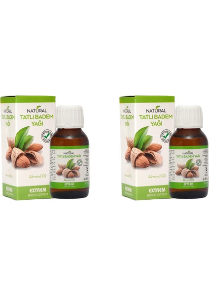 Natural Tatlı Badem Yağı 50 ml x 2 Adet