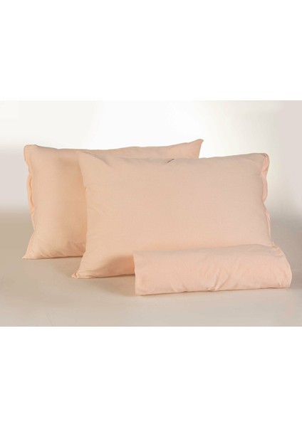 Penye Lastikli Çarşaf Tek King Size Somon (Yastık Kılıflı)