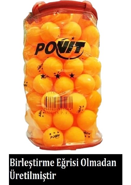 100 Lü Tek Parça Eksiz Masa Tenisi Pinpon Topu Turuncu / (Birleştirme Eğrisi Olmadan Üretilmiştir!)