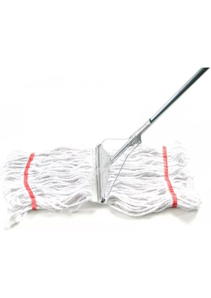 Geniş Yedek Islak Mop Paspas Ucu Başlığı Püskül - Pamuklu - 400 Gram. - 25 Cm. - Beyaz - 3 Adet modelleri