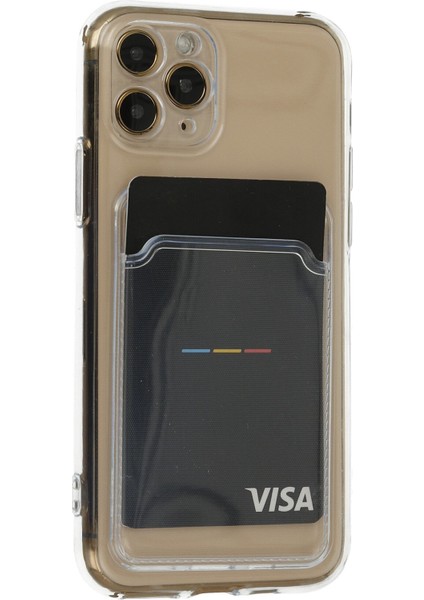 iPhone 11 Pro Kılıf Kart Şeffaf Silikon