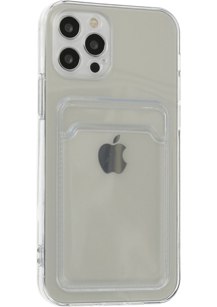 iPhone 12 Pro Kılıf Şeffaf Kartvizitli Kamera Korumalı Silikon - Şeffaf fiyatları