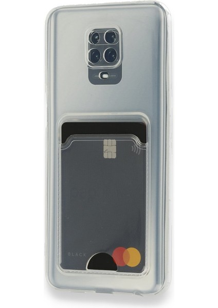 Xiaomi Redmi Note 9 Pro Kılıf Şeffaf Kartvizitli Kamera Korumalı Silikon - Şeffaf fiyatları